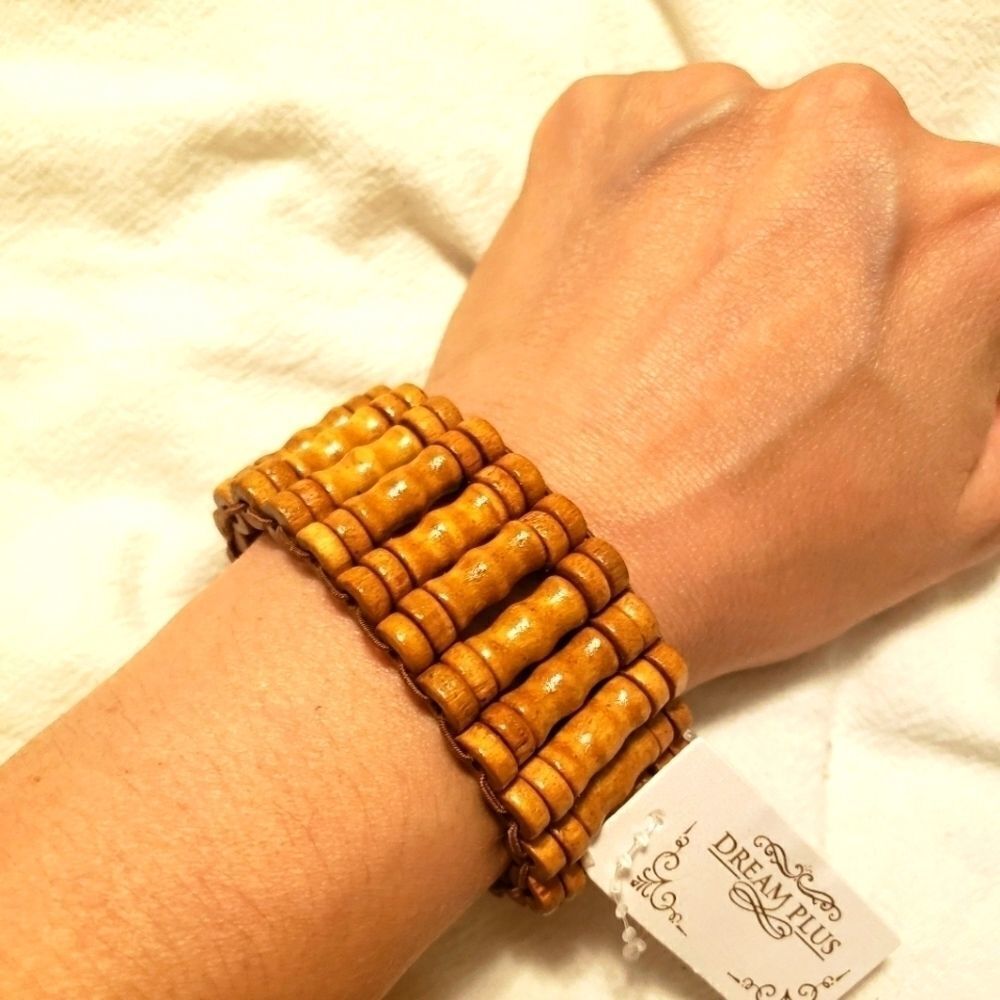 Boho wooden stretch band bracelet